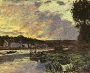 Claude Monet Seine at Bougival in the Evening oil painting on canvas